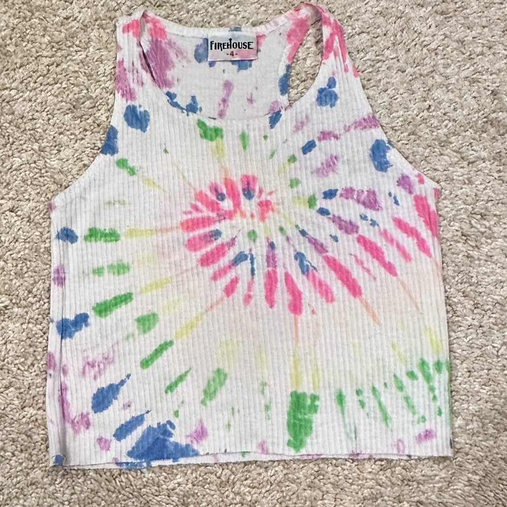 Firehouse From Denny’s- Colorful Tie-Dye Kids Tank Top